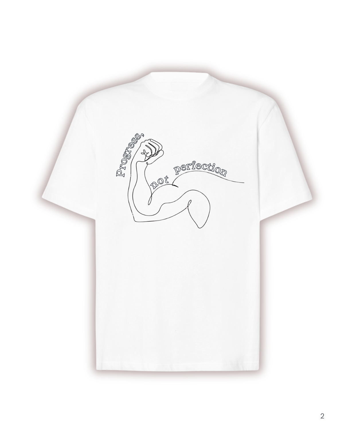 Franela Oversize Eternal Fit Progress, Not Perfection - Imagen 3