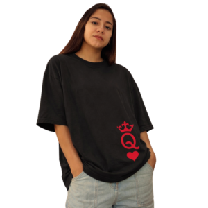 Franela Oversize Eternal Fit Queen of Hearts