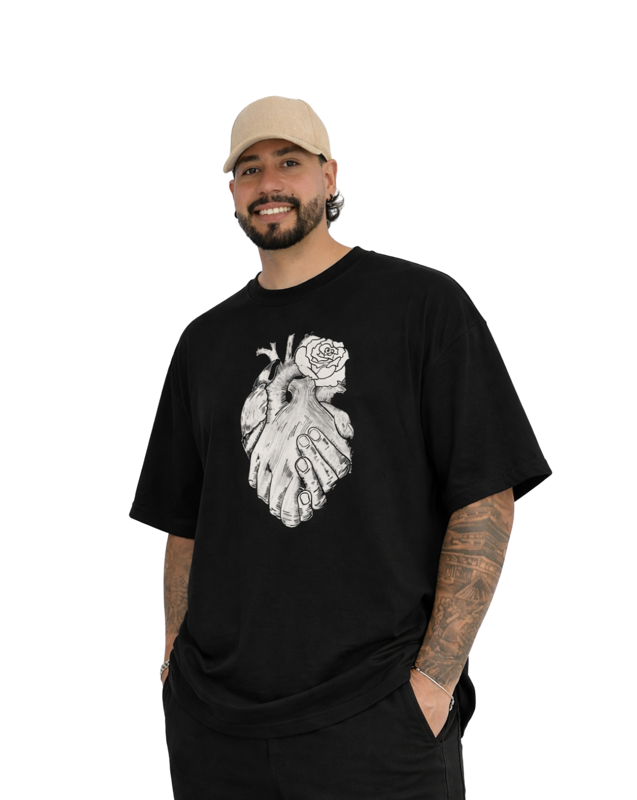 Franela Oversize Eternal Fit Corazón en las Manos